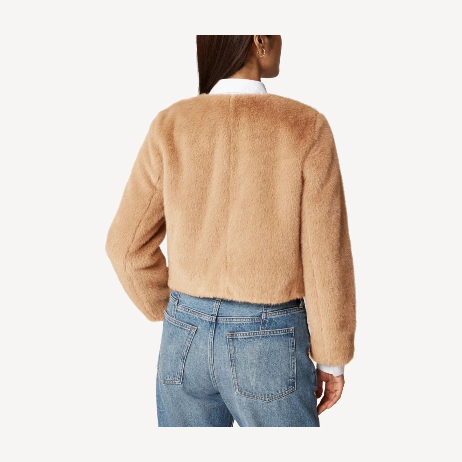 Faux-fur lady jacket