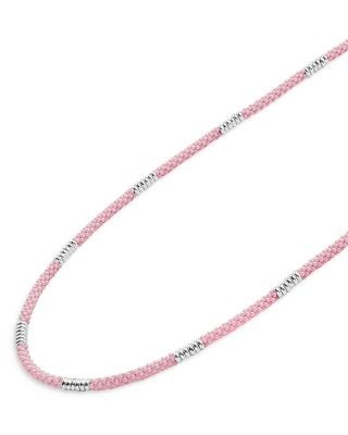 Lagos Sterling Silver Pink Caviar Pink Ceramic Bead Collar Necklace, 16
