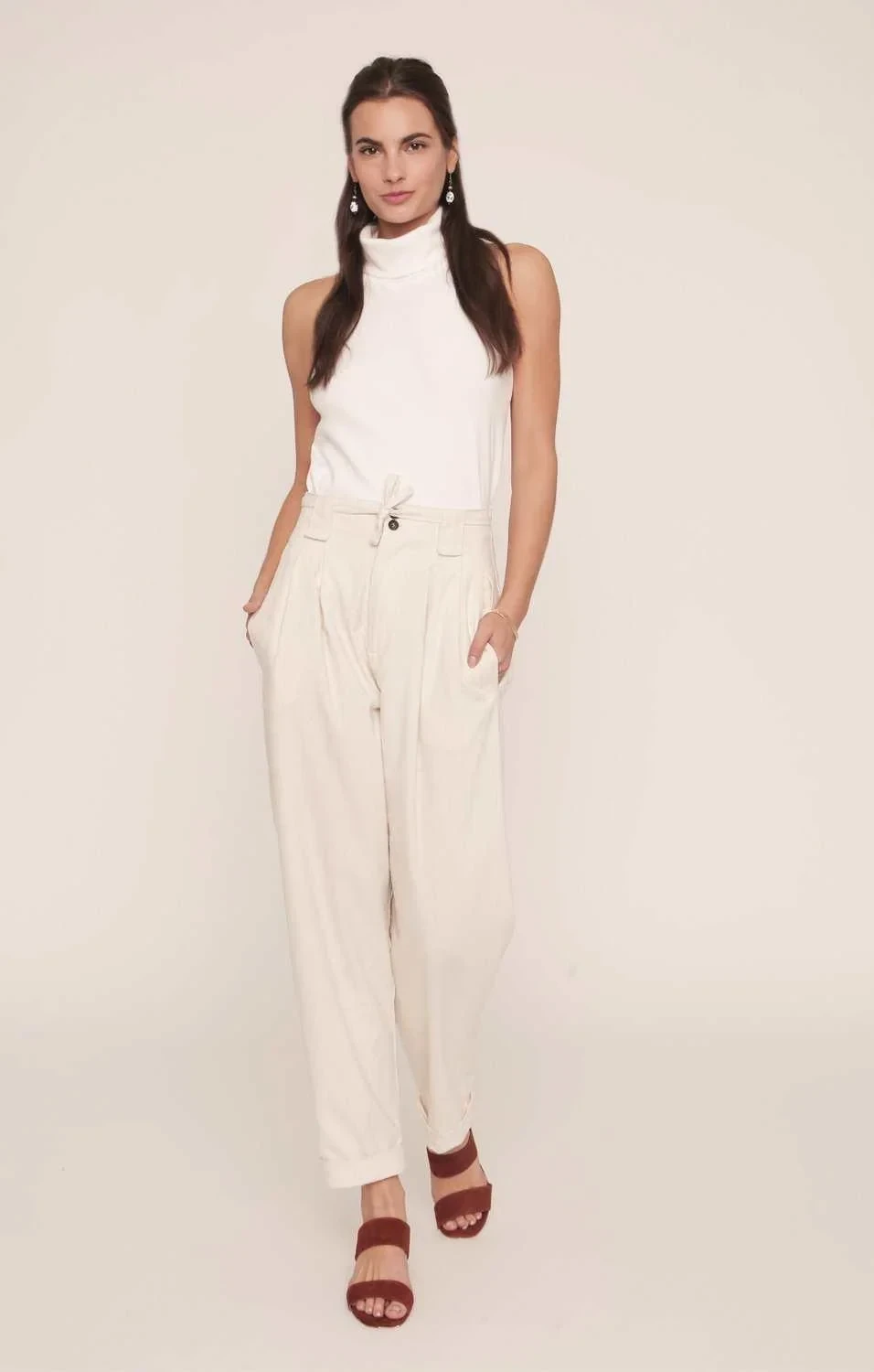 Parker Turtleneck | White
