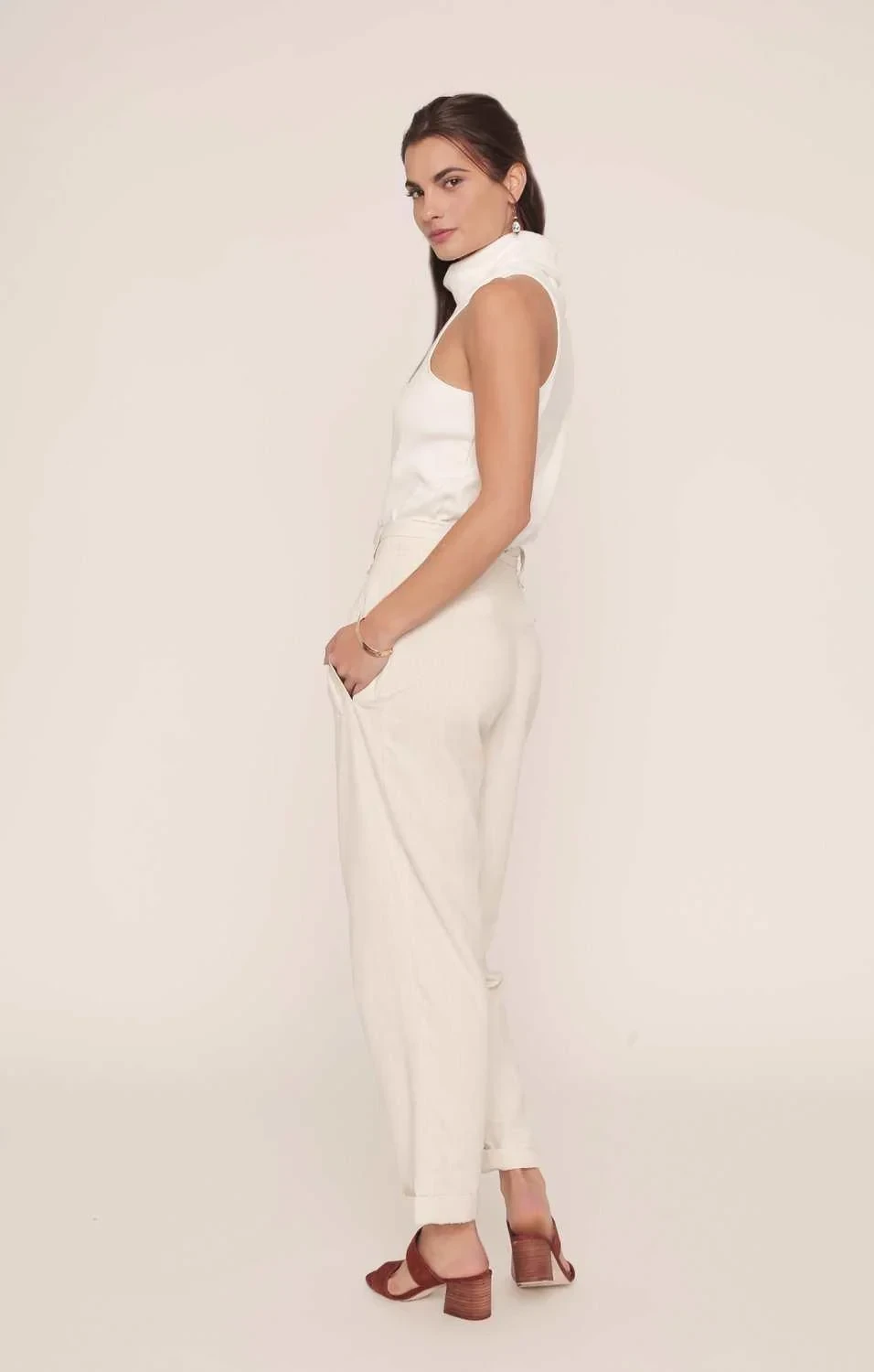 Parker Turtleneck | White
