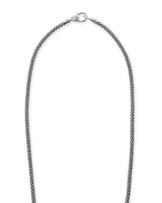 Lagos 18K Yellow Gold & Sterling Silver Luna Black Tahitian Pearl & Diamond Pendant Necklace, 18