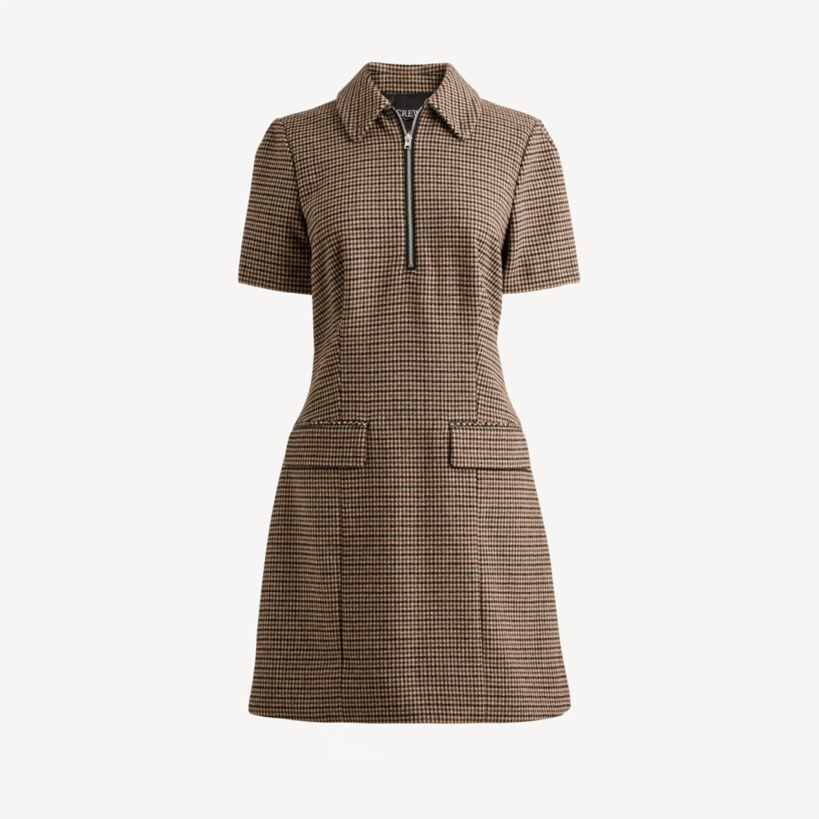 Parc dress in houndstooth wool blend