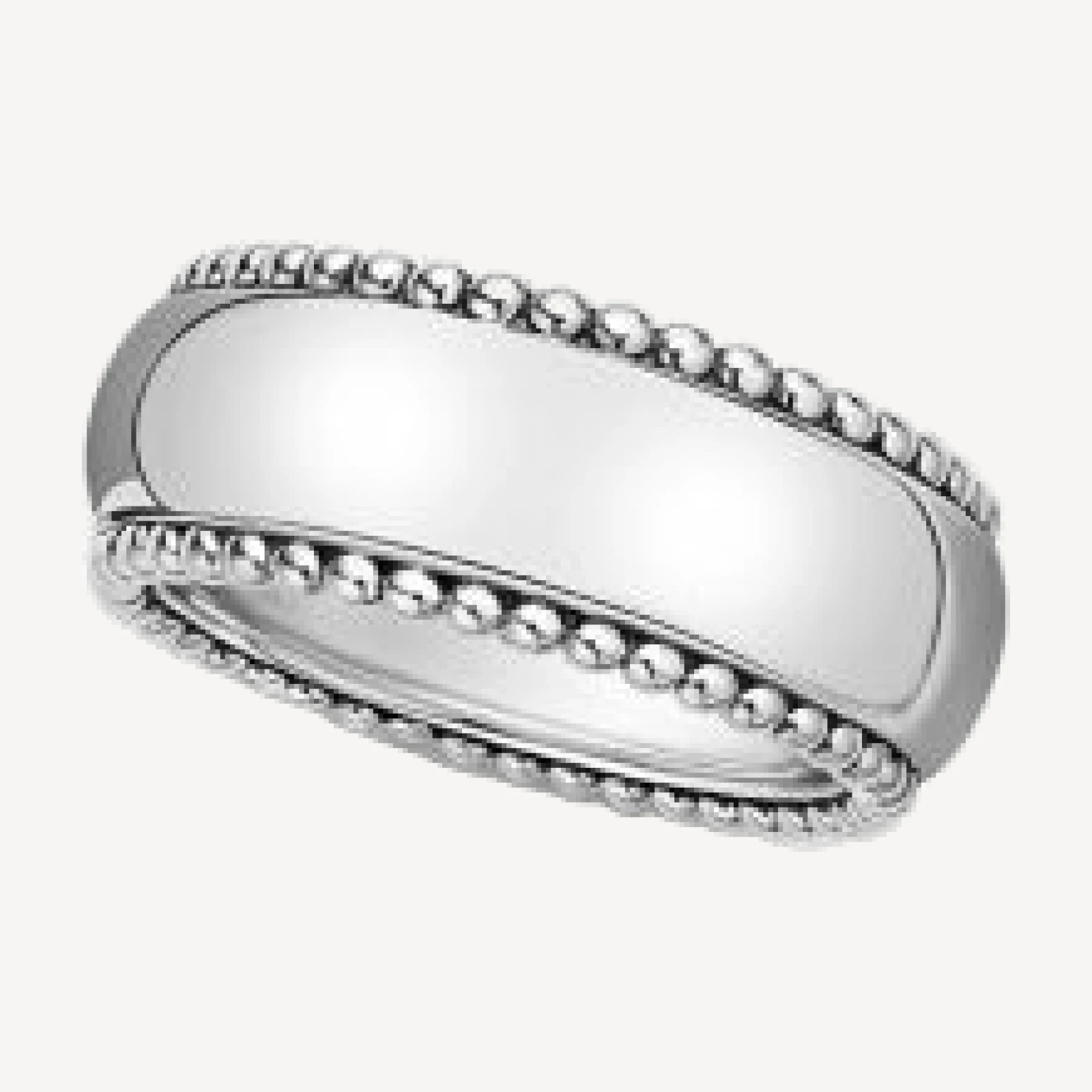 Lagos Men's Sterling Silver Anthem Polished Caviar Bead Band - Exclusive