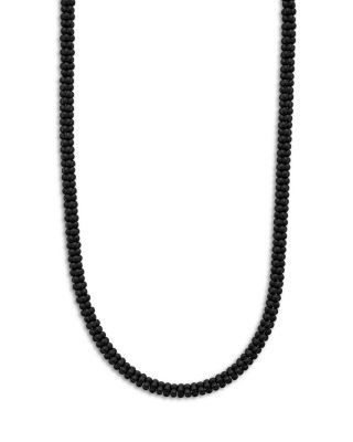 Lagos Men's 18K Yellow Gold & Sterling Silver Black Caviar Beaded Necklace
