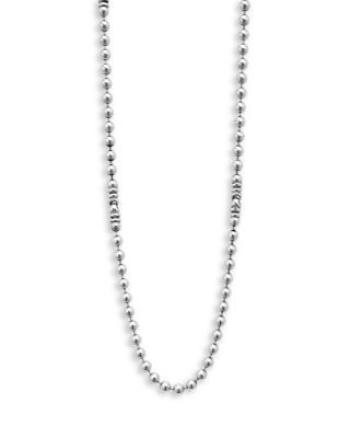 Lagos Men's 18K Yellow Gold & Sterling Silver Anthem Ball Chain Link Station Necklace, 20 - Exclusive