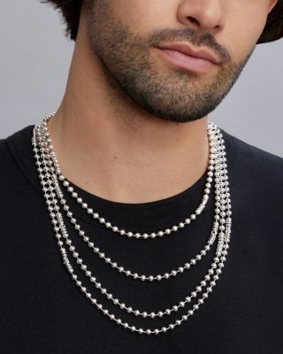Lagos Men's 18K Yellow Gold & Sterling Silver Anthem Ball Chain Link Station Necklace, 20 - Exclusive