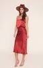 Kendall Slip | Tango Red Silk Skirt