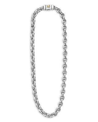 Lagos Men's 18K Yellow Gold & Sterling Silver Anthem Double Link Necklace, 20 - Exclusive