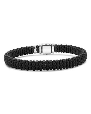Lagos Men's 18K Yellow Gold & Sterling Silver Black Caviar Beaded Bracelet - Exclusive