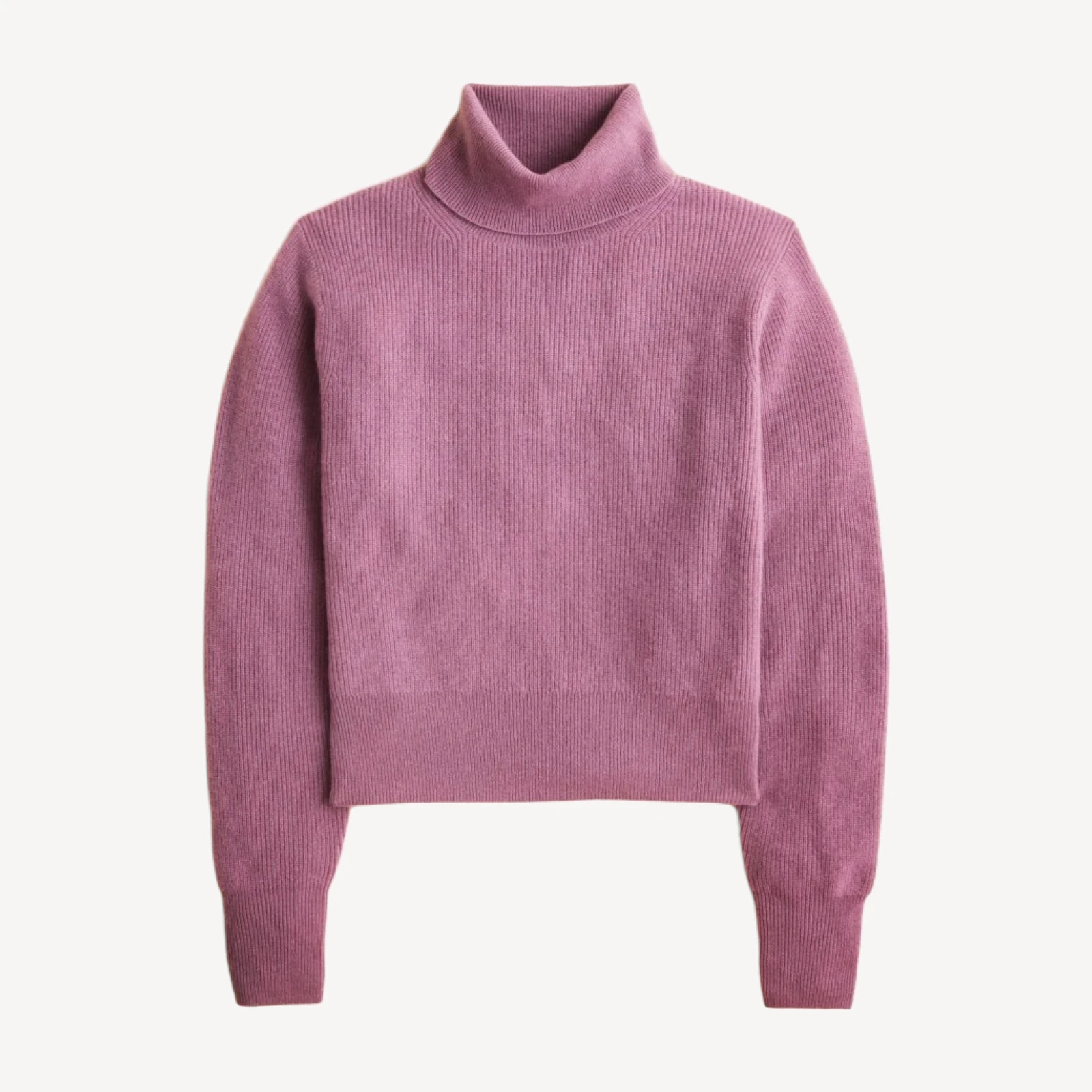 Ribbed cashmere turtleneck sweater