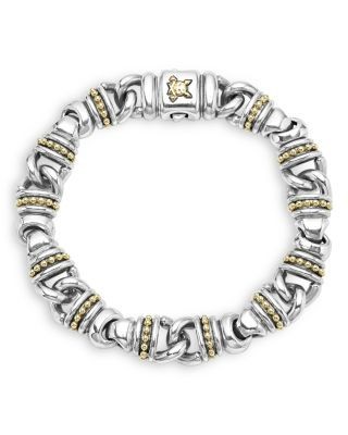 Lagos Men's 18K Yellow Gold & Sterling Silver Anthem Beaded Link Bracelet - Exclusive