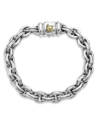 Lagos Men's 18K Yellow Gold & Sterling Silver Anthem Double Link Chain Bracelet - Exclusive