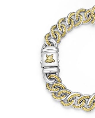 Lagos Men's 18K Yellow Gold & Sterling Silver Anthem Beaded Link Bracelet - Exclusive