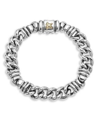 Lagos Men's 18K Yellow Gold & Sterling Silver Anthem Twist Curb Chain Link Bracelet - Exclusive