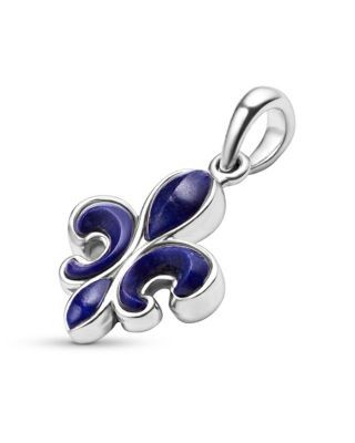 Lagos Men's Sterling Silver Anthem Lapis Lazuli Fleur de Lis Pendant - Exclusive