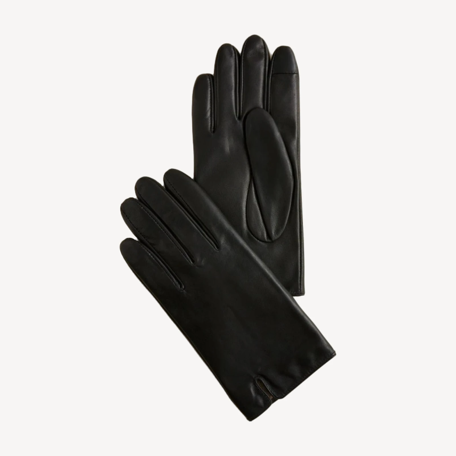 Leather tech-touch gloves