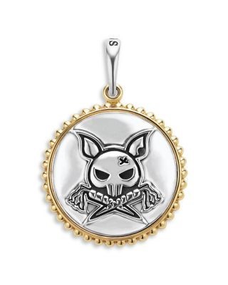 Lagos Men's 18K Yellow Gold & Sterling Silver Anthem Krunch Emblem Disc Pendant - Exclusive