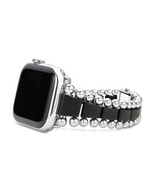 Lagos Smart Caviar Black Ceramic & Stainless Steel Apple Watch Bracelet, 42mm - Exclusive