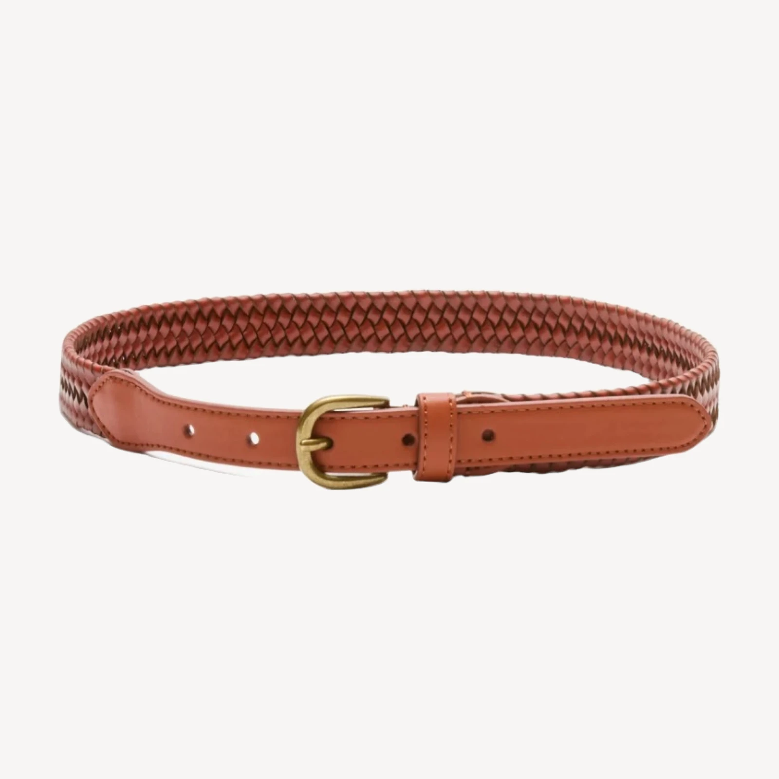 Kids' stretchy woven leather belt