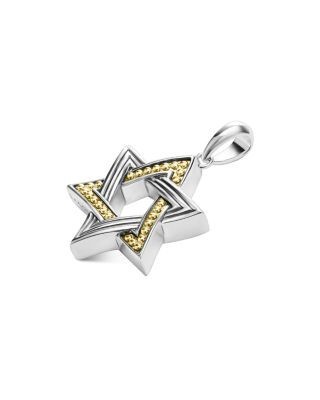Lagos Men's 18K Yellow Gold & Sterling Silver Anthem Star of David Amulet Pendant