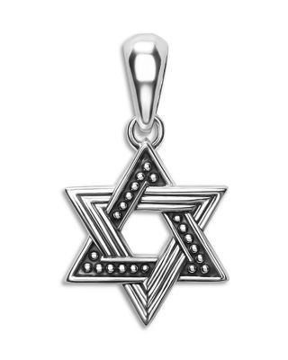 Lagos Men's Sterling Silver Anthem Small Star of David Amulet Pendant