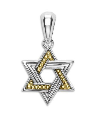 Lagos Men's 18K Yellow Gold & Sterling Silver Anthem Small Star of David Amulet Pendant