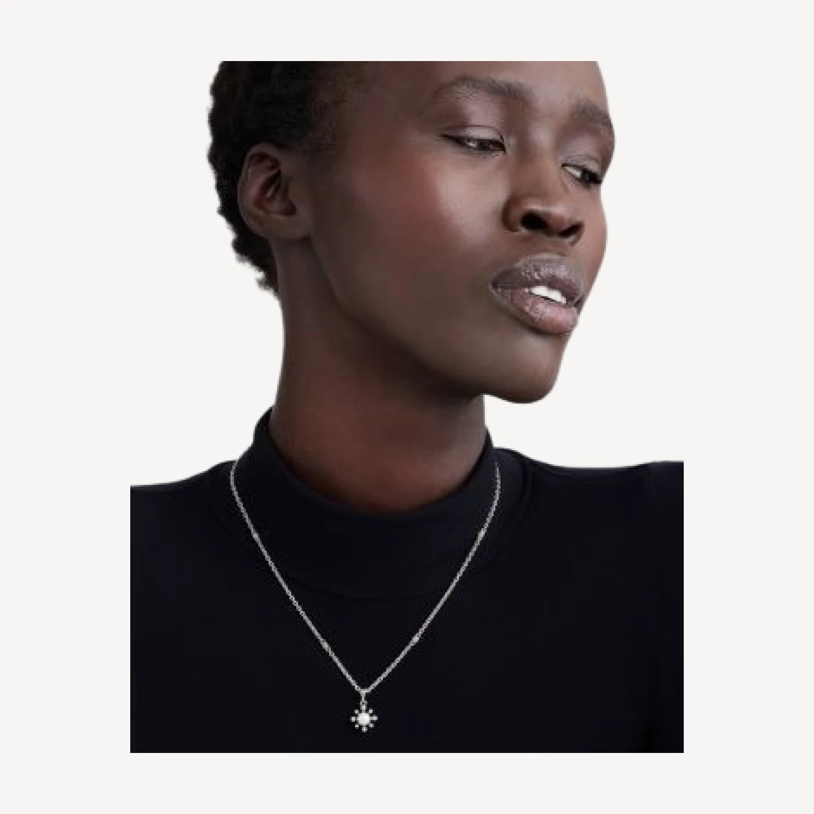Lagos Sterling Silver Luna Cultured Pearl Fleur Pendant Necklace, 16-18