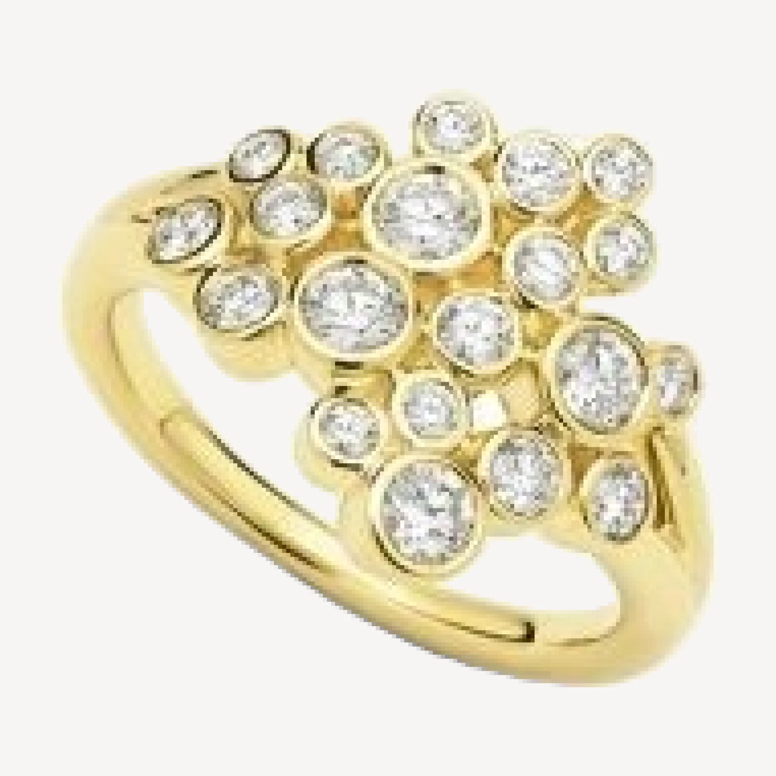 Lagos 18K Yellow Gold Fizz Diamond Bezel Cluster Ring