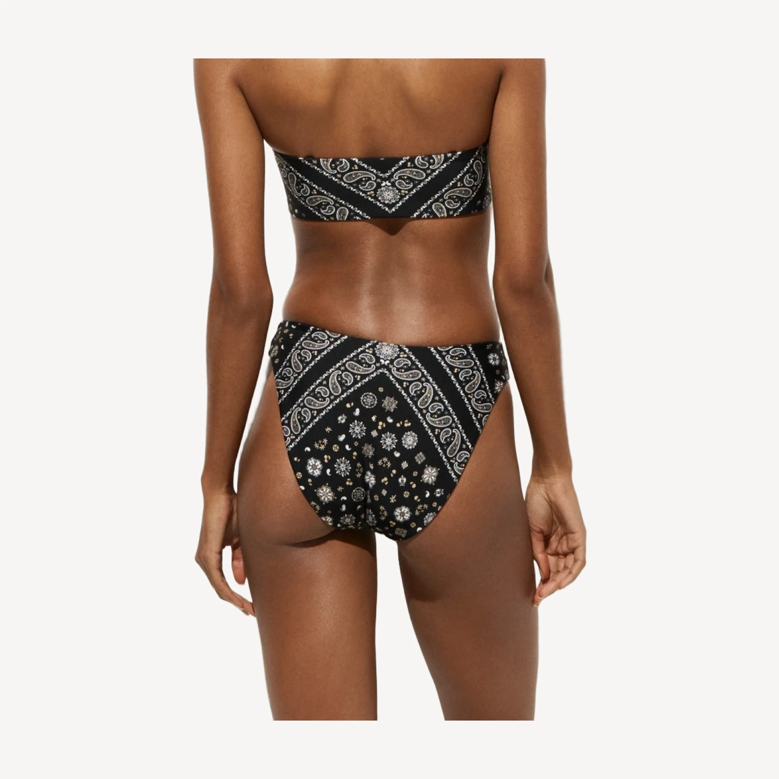 Heritage 1989 high-leg bikini bottom in bandana-print Classic Sculpt™