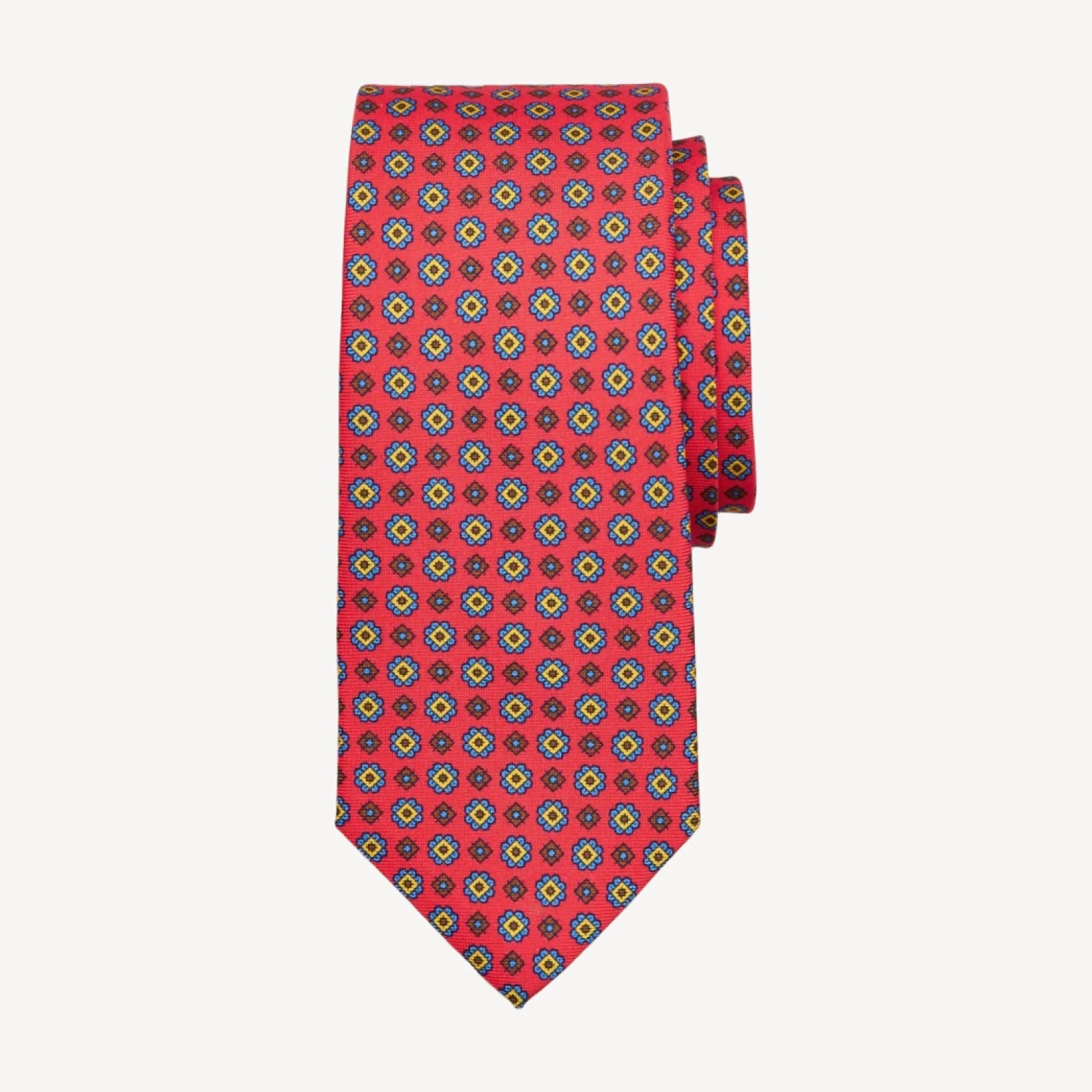English silk printed tie