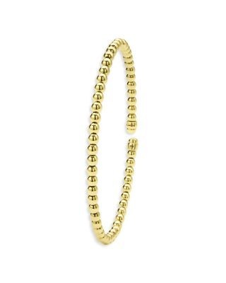 Lagos 18K Yellow Gold Caviar Gold Beaded Cuff Bracelet