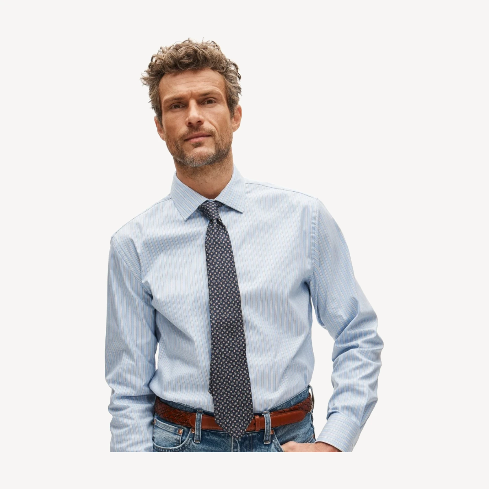 Italian silk square paisley tie