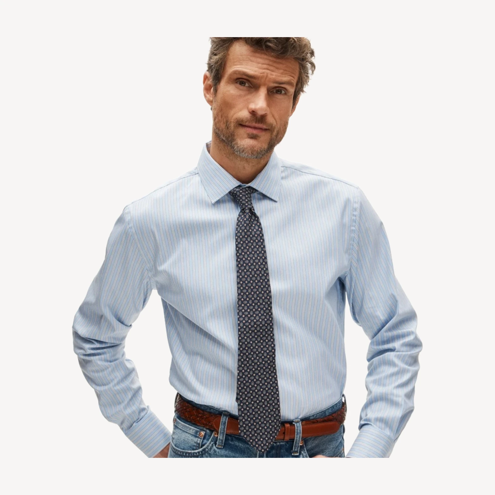 Italian silk square paisley tie