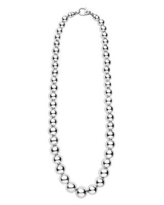 Lagos Sterling Silver Caviar Bubbly Graduated Bead Collar Necklace, 18