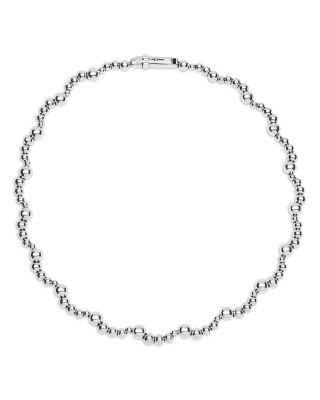 Lagos Sterling Silver Caviar Bubbly Scalloped Beaded Collar Necklace, 18