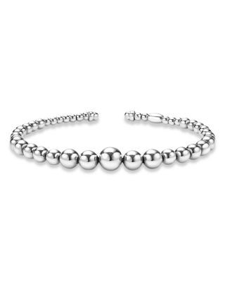 Lagos Sterling Silver Caviar Bubbly Beaded Cuff Bracelet