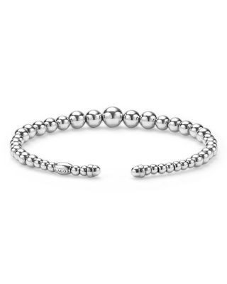 Lagos Sterling Silver Caviar Bubbly Beaded Cuff Bracelet