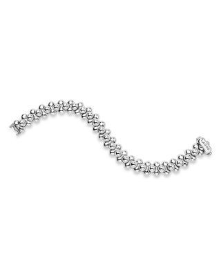 Lagos Sterling Silver Caviar Bubbly Bead Cluster Statement Bracelet