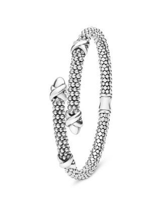 Lagos Sterling Silver Embrace Caviar Bead Bypass Bracelet