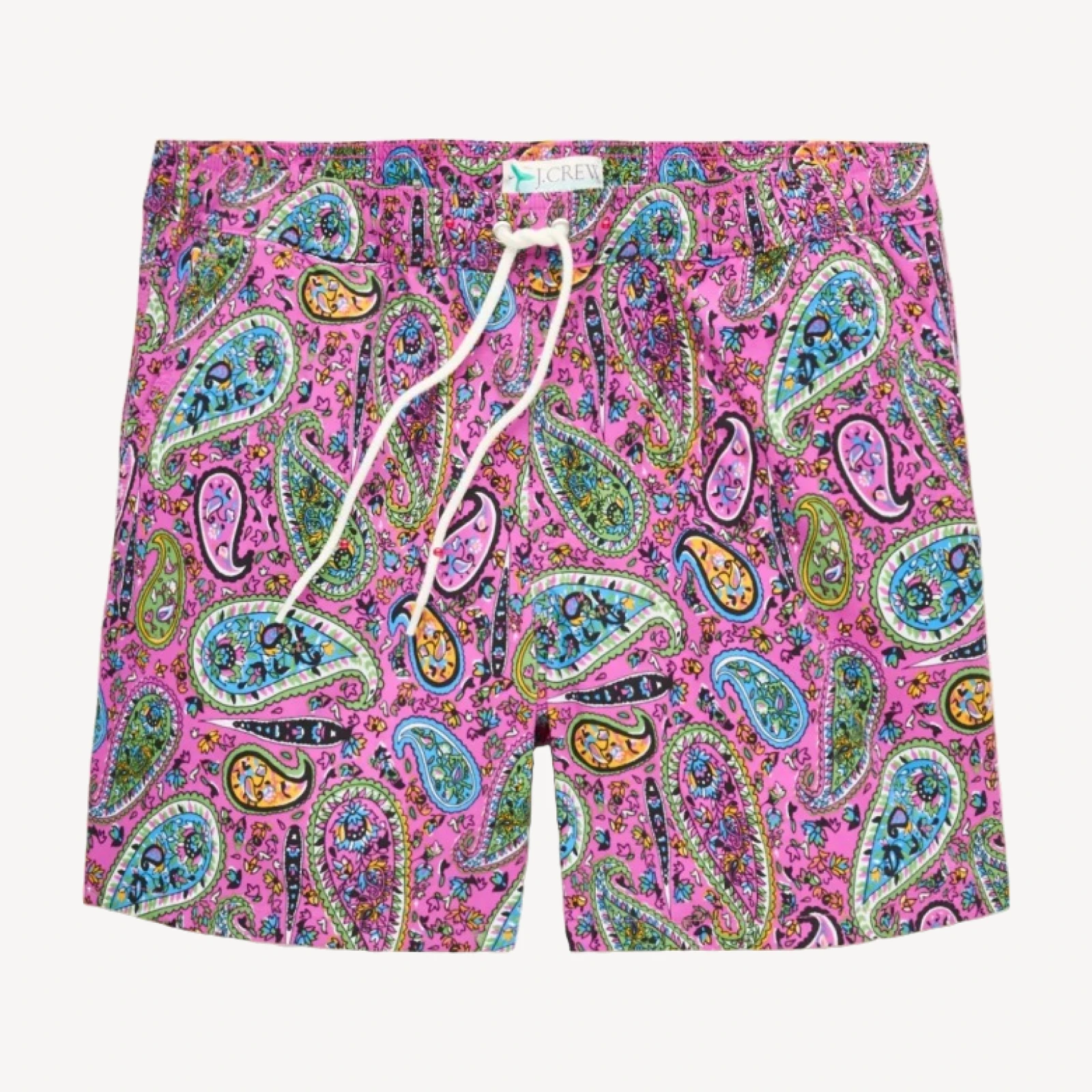 6" stretch swim trunk in print with ECONYL® nylon
