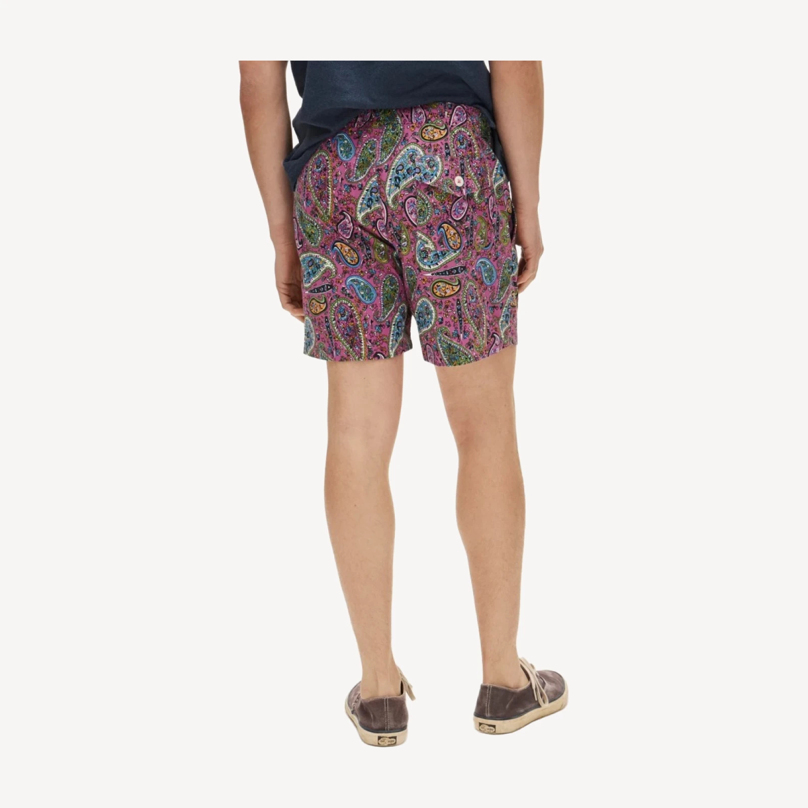 6" stretch swim trunk in print with ECONYL® nylon