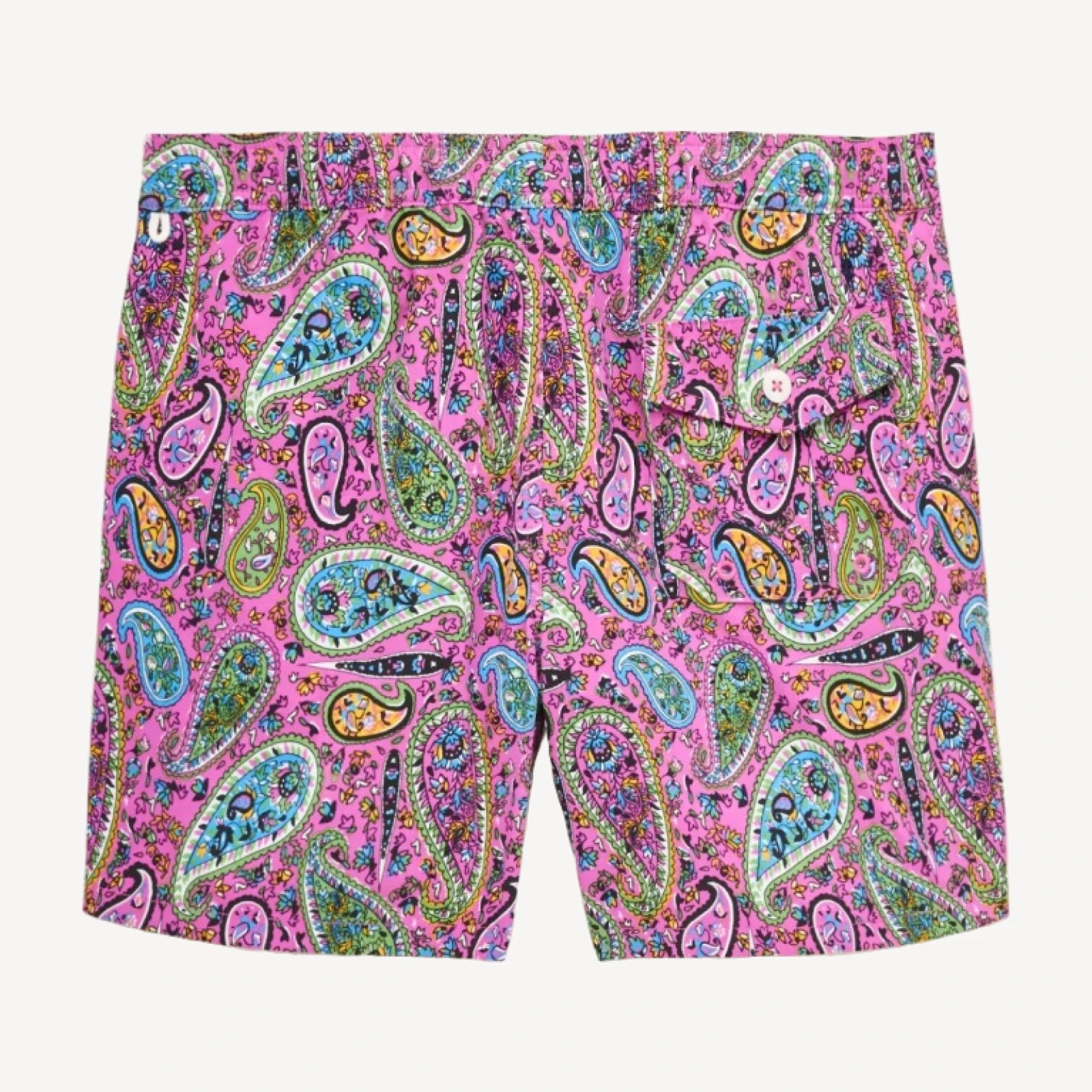 6" stretch swim trunk in print with ECONYL® nylon