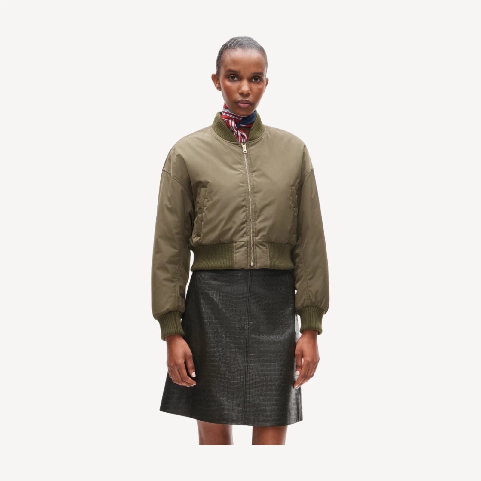 Puffer bomber jacket with PrimaLoft®