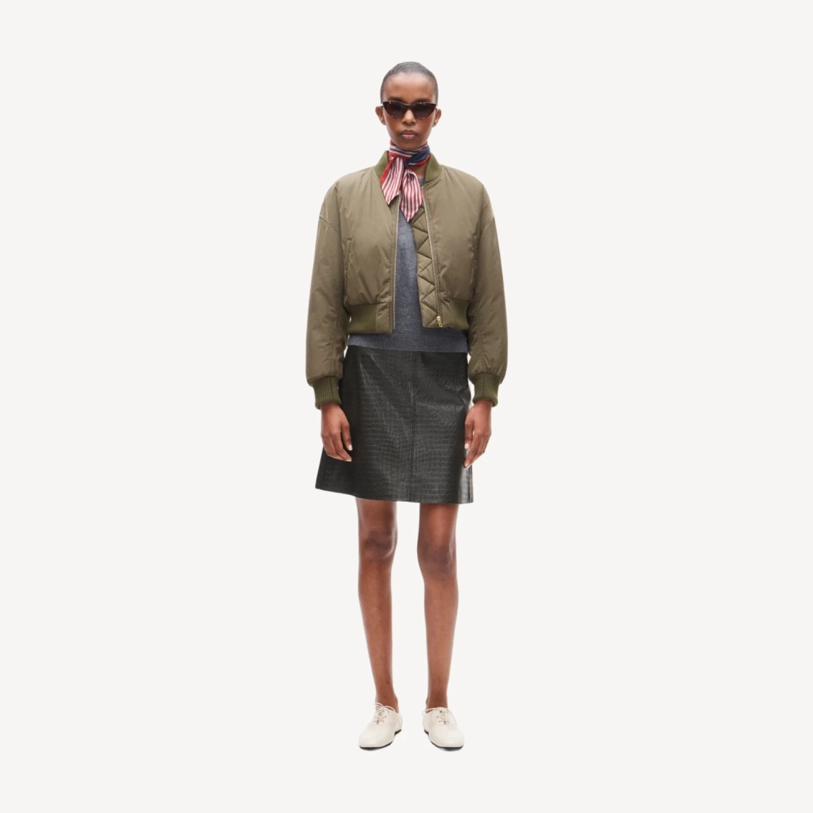 Puffer bomber jacket with PrimaLoft®