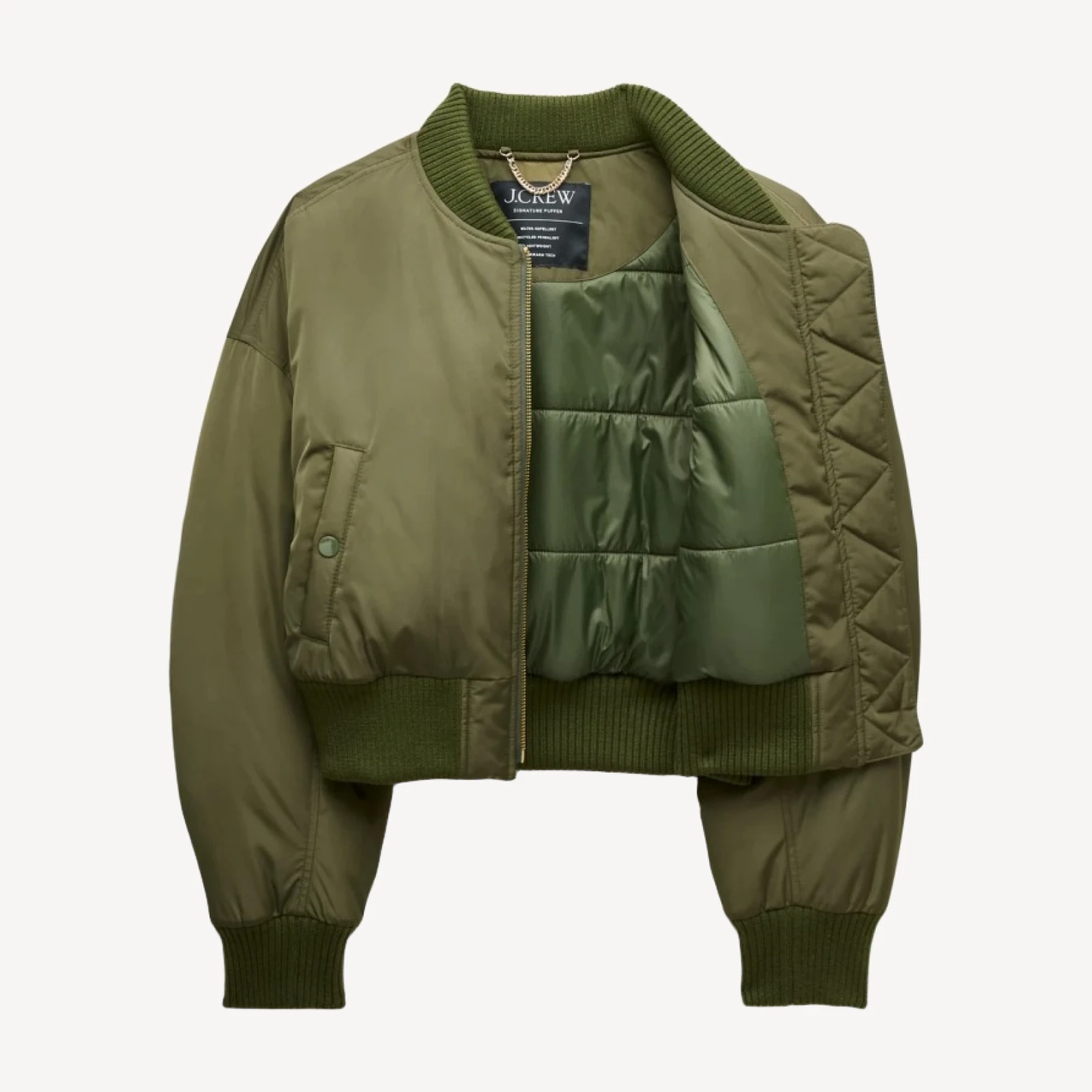 Puffer bomber jacket with PrimaLoft®