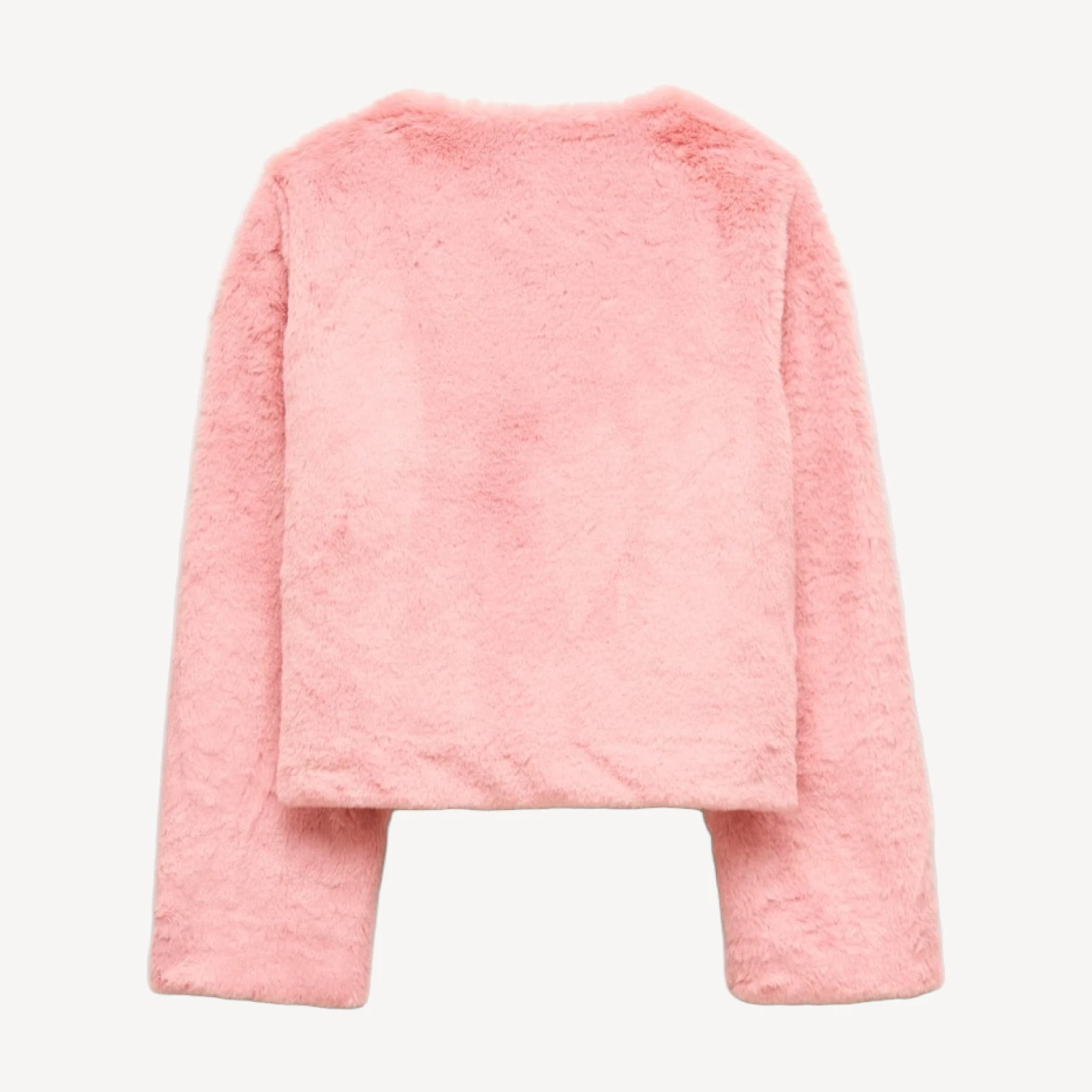 American Girl® x J.Crew pink faux-fur jacket for girls