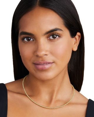 Lagos 18K Yellow Gold Caviar Gold Beaded Collar Necklace, 18