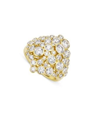 Lagos 18K Yellow Gold Fizz Diamond Bezel Cluster Statement Ring