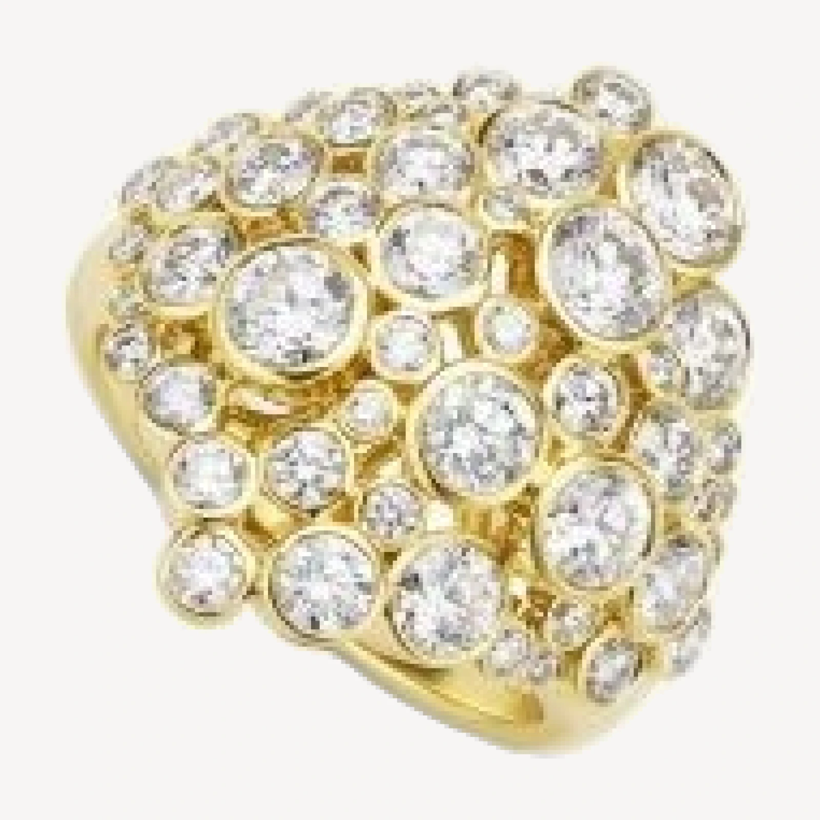 Lagos 18K Yellow Gold Fizz Diamond Bezel Cluster Statement Ring