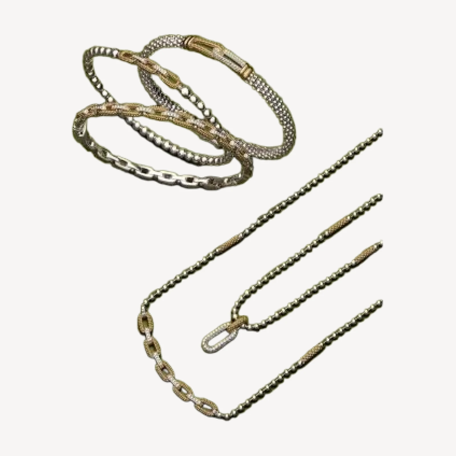 Lagos 18K Yellow Gold & Sterling Silver Caviar Lux Diamond Clip Pendant Necklace, 16-18 - Exclusive